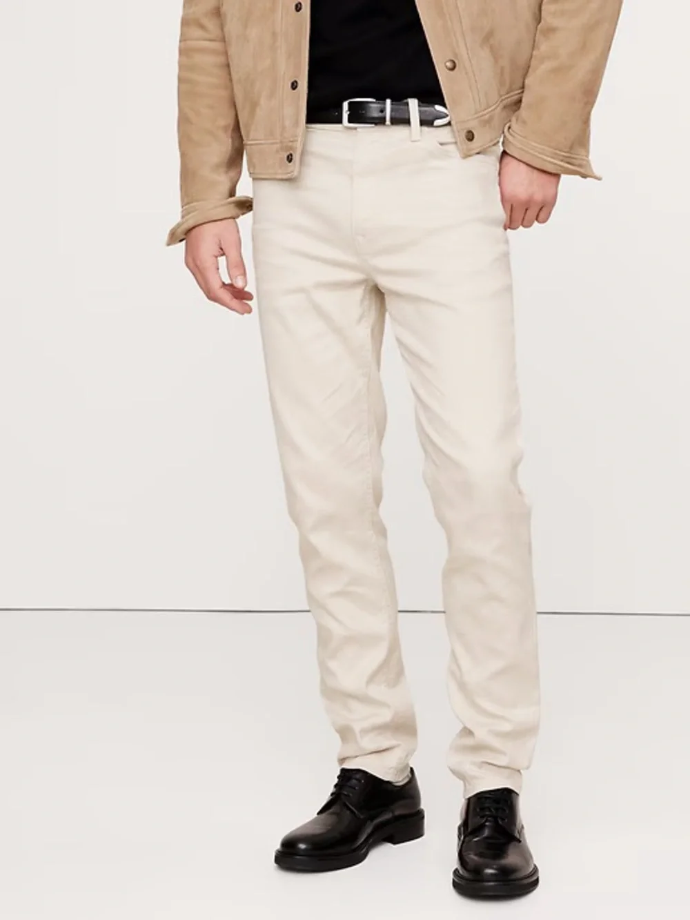 NWT Banana Republic Slim Fit Linen-Cotton Traveler Pant in Off-White - 34W x 32L